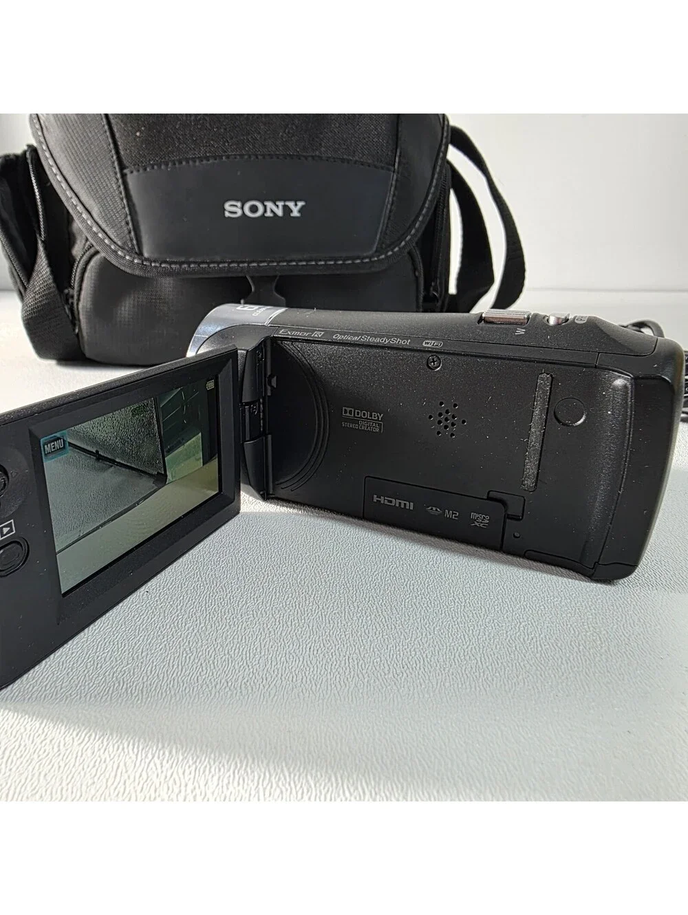 Sony Handycam HDR-CX440 9.2MP Camcorder Video Camera Black w/60x Zoom Bundle